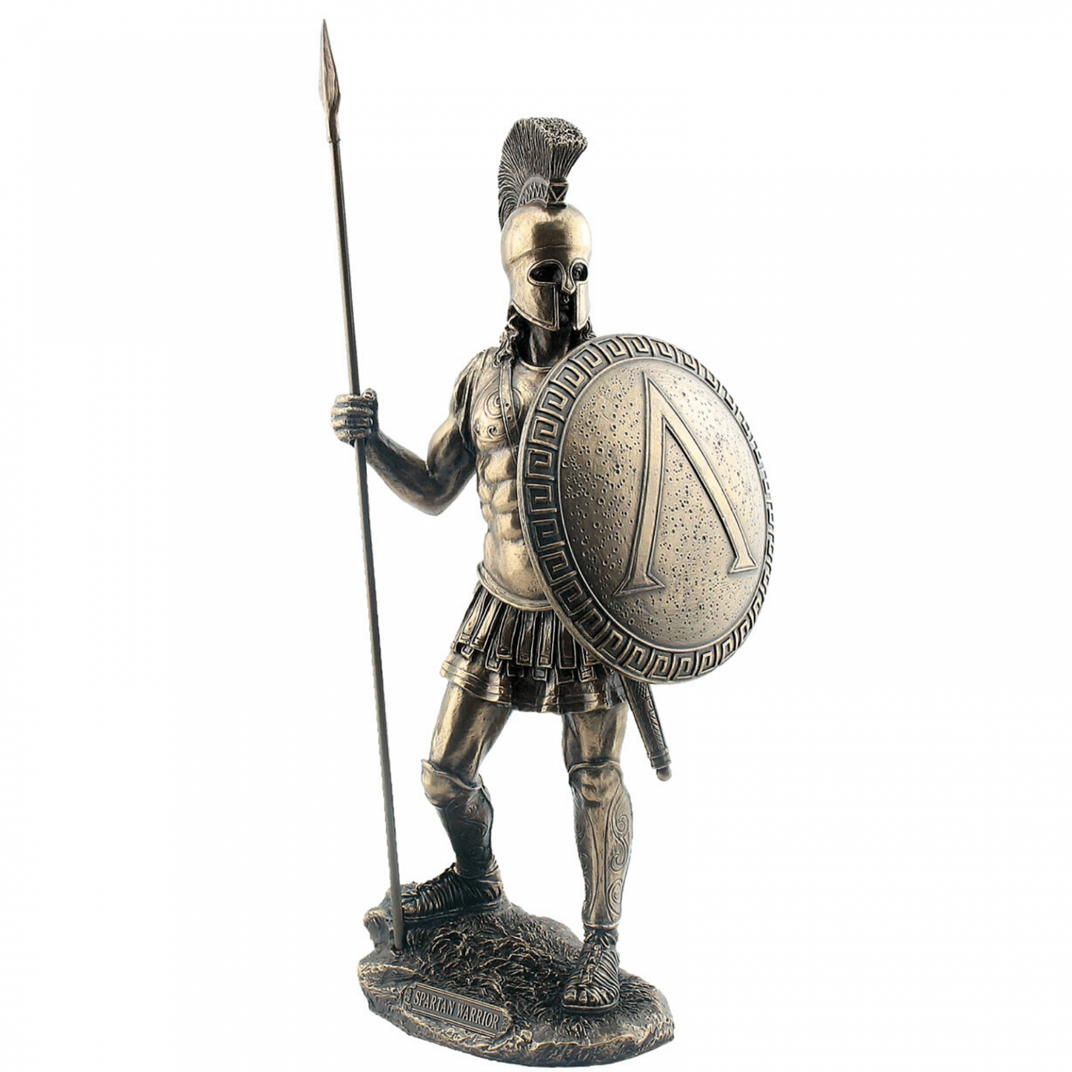 Statuette Guerrier  spartiate  avec sa lance Statuette fr