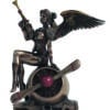 Statuette Steampunk Ange Aviateur - Décoration Vintage en Résine Bronze