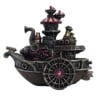 Statuette décorative en résine - Bateau Steampunk avec détails en bronze