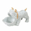 Statue Bouledogue Origami Blanc