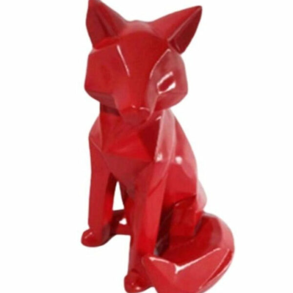 Statue Origami Renard Rouge