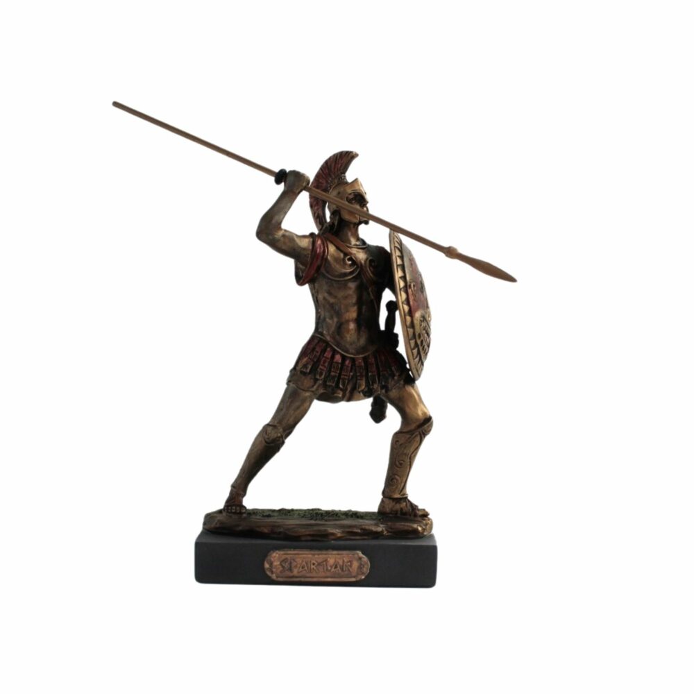 Statuette Guerrier Spartiate en Bronze - Figurine de Collection Historique