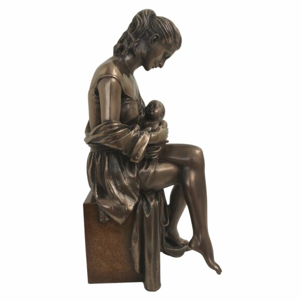 Statuette en Résine "Tendresse Maternelle" - Sculpture Mère et Enfant - Décoration Intérieure