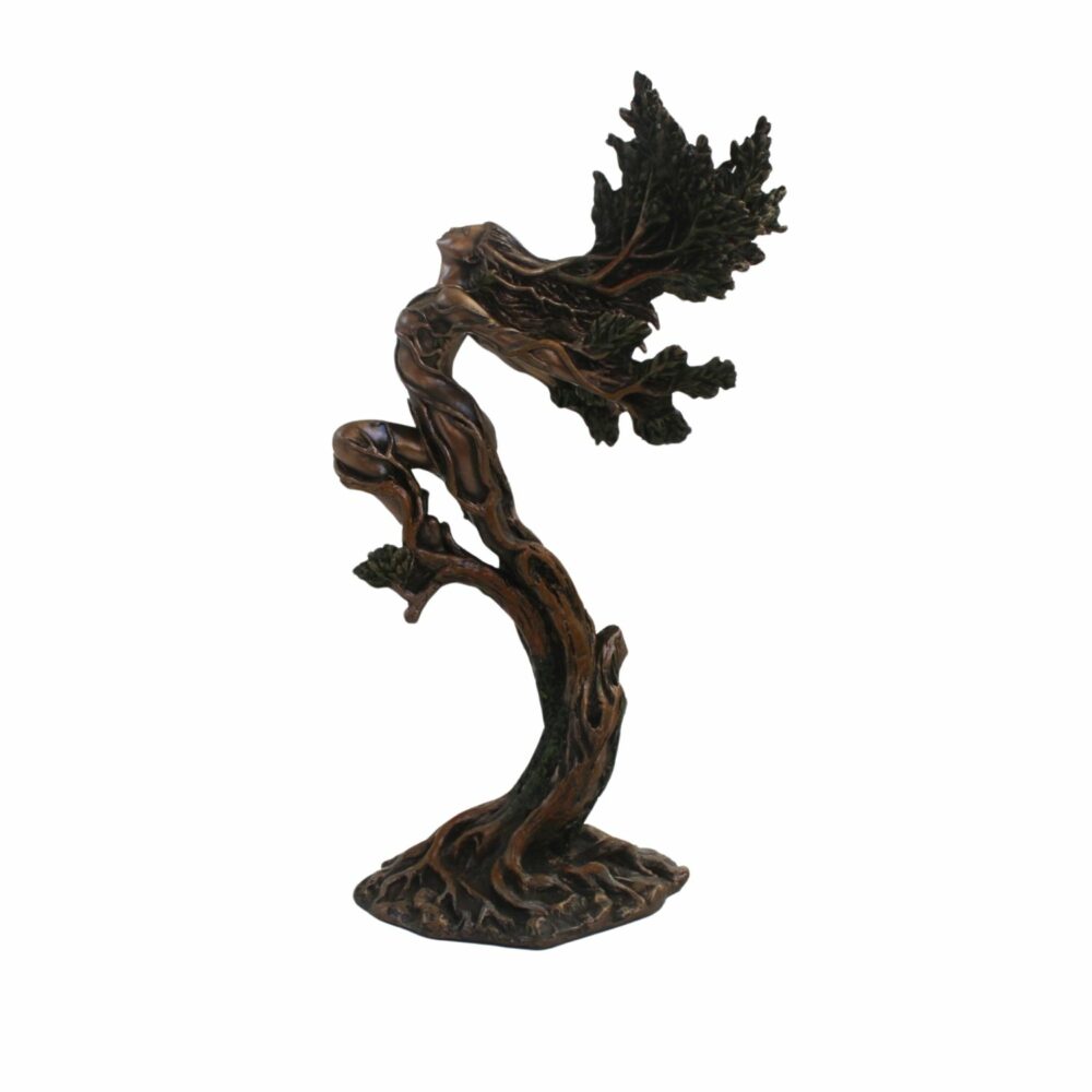 Statuette de Déesse Nature en Bronze – Sculpture Arbre de Vie