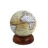 Globe Terrestre Moderne avec Base Amovible en Bois - Hauteur 17 cm, Diamètre 15 cm