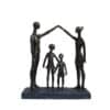 Statuette Famille en Bronze - Le Toit d'Amour et de Protection