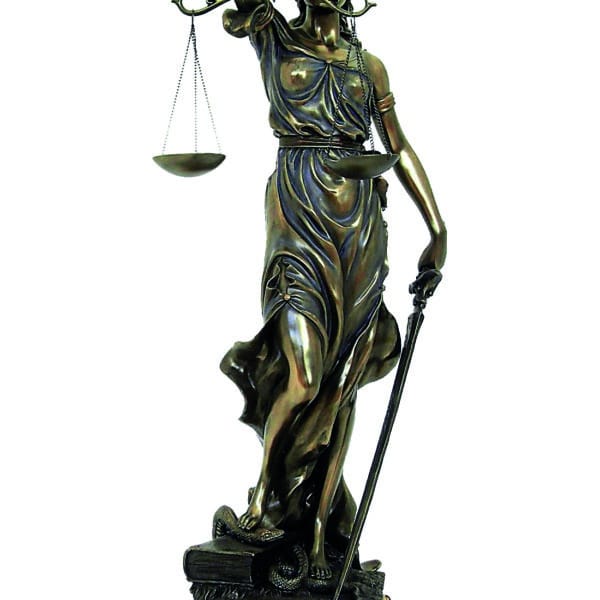 Statuette de la Justice en Résine Finition Bronze