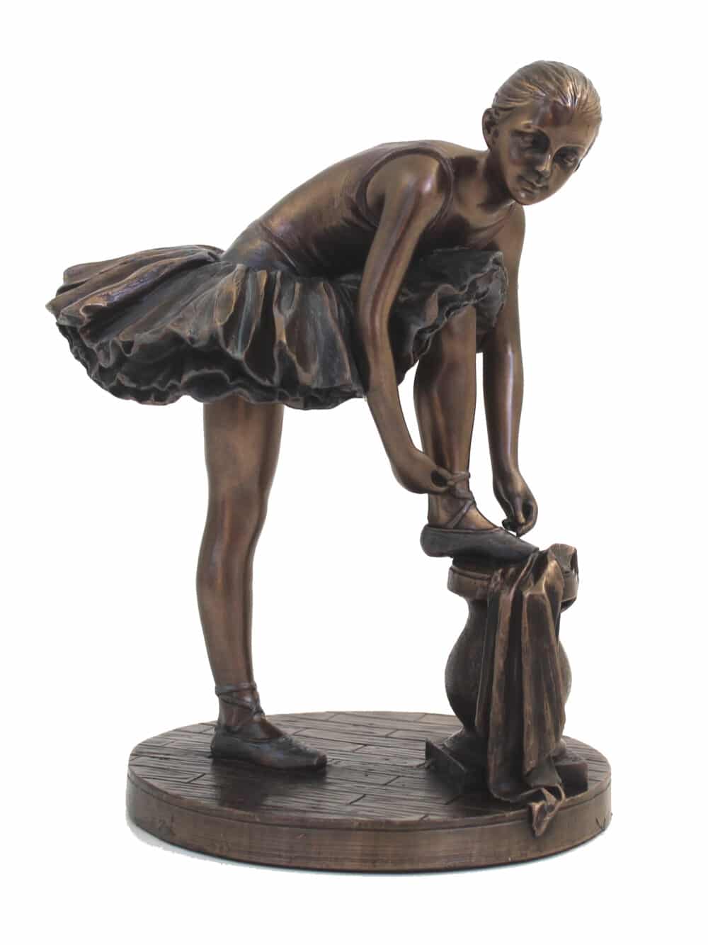 Statuette Ballerine en Resine Finition Bronze - Sculpture Danseuse Classique Élégante pour Décoration Intérieure