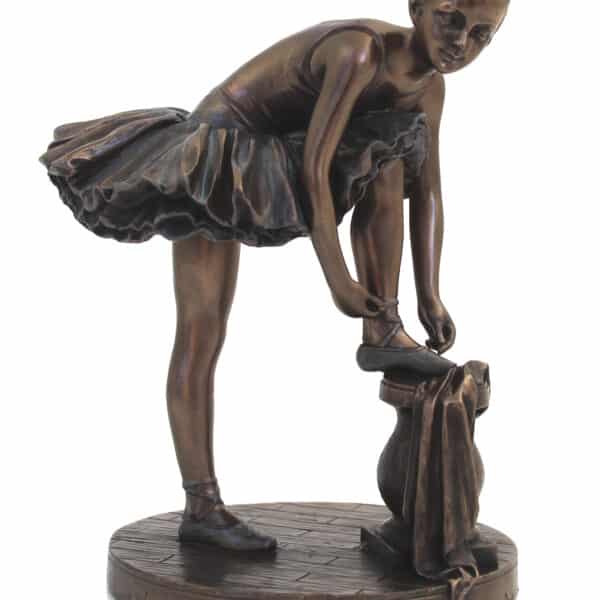 Statuette Ballerine en Resine Finition Bronze - Sculpture Danseuse Classique Élégante pour Décoration Intérieure