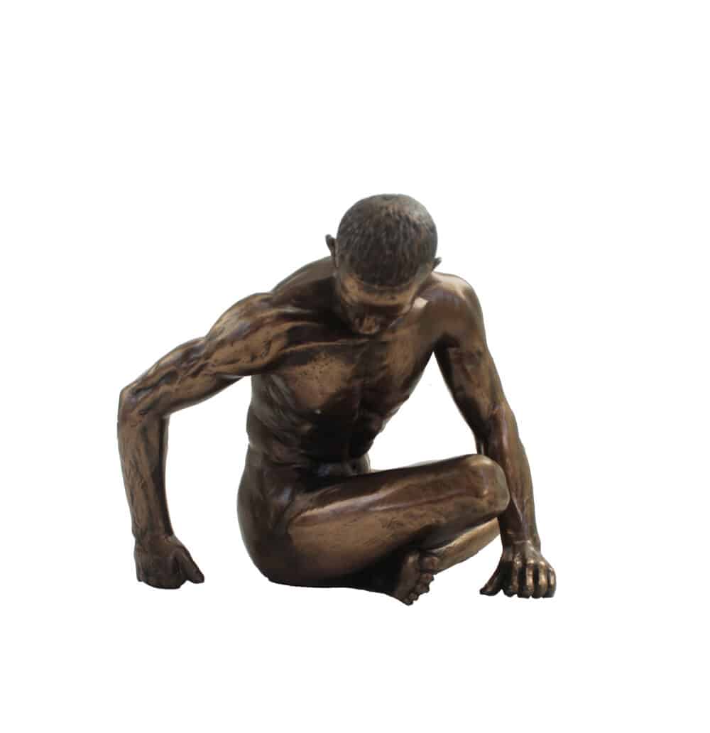 Statuette de l'Homme Ténacieux en Bronze - Sculpture Contemporaine