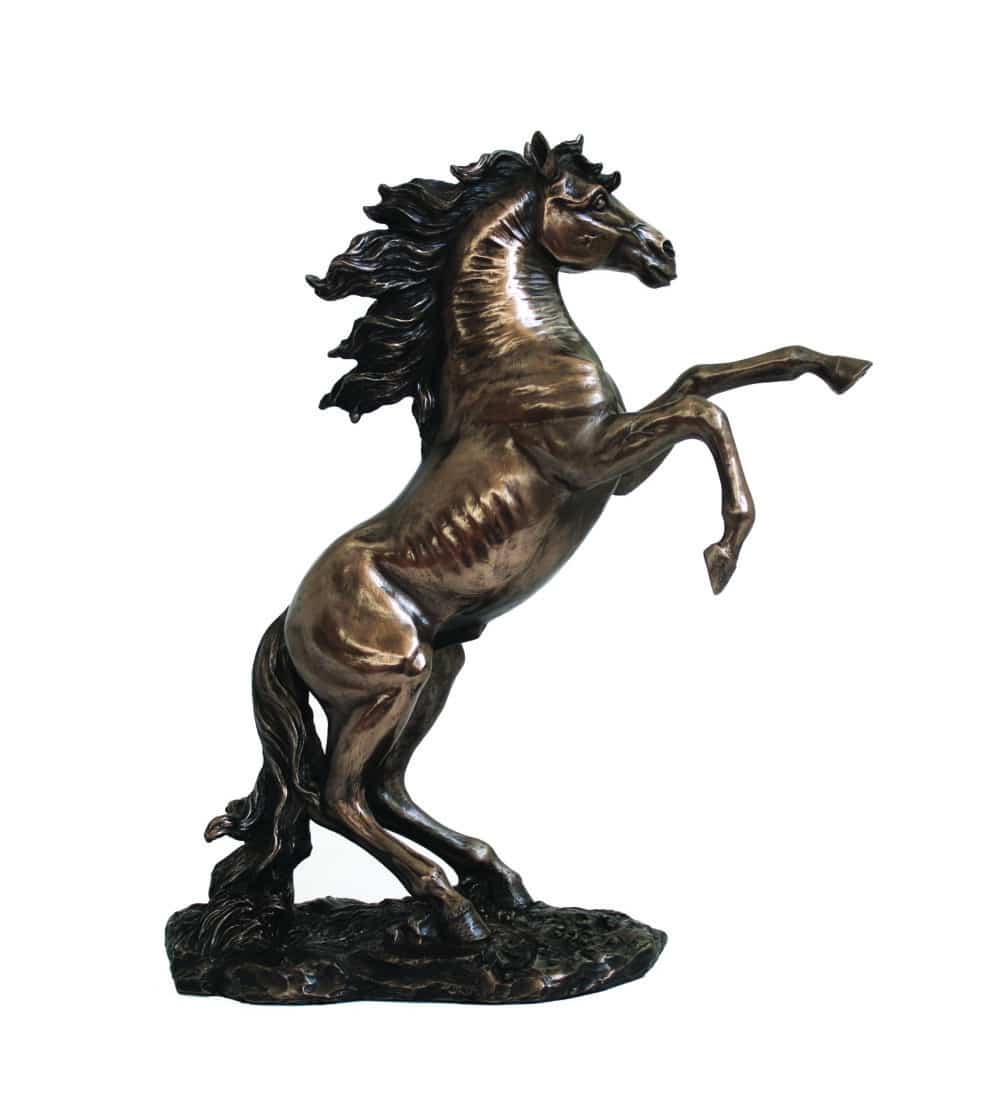 Statuette de Cheval Cabré - Sculpture Équine Élégante