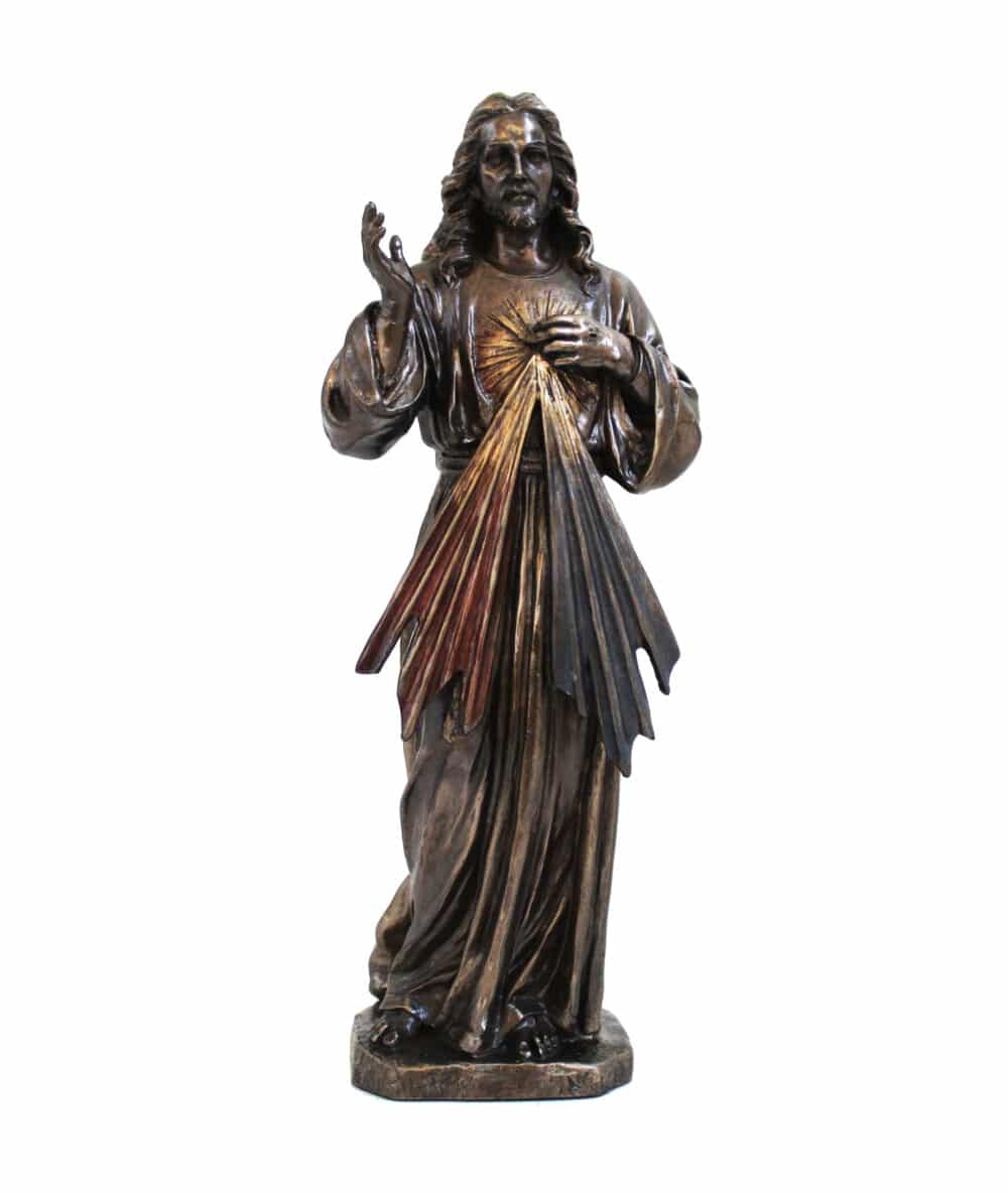 Statuette Divine Miséricorde en Résine - Jésus Christ Sacré-Cœur