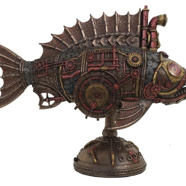 Statuette Steampunk Poisson Mécanique - Décoration Originale et Unique