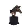 Statuette Tête de Cheval en Résine Finition Bronze - Décoration Équestre Élégante