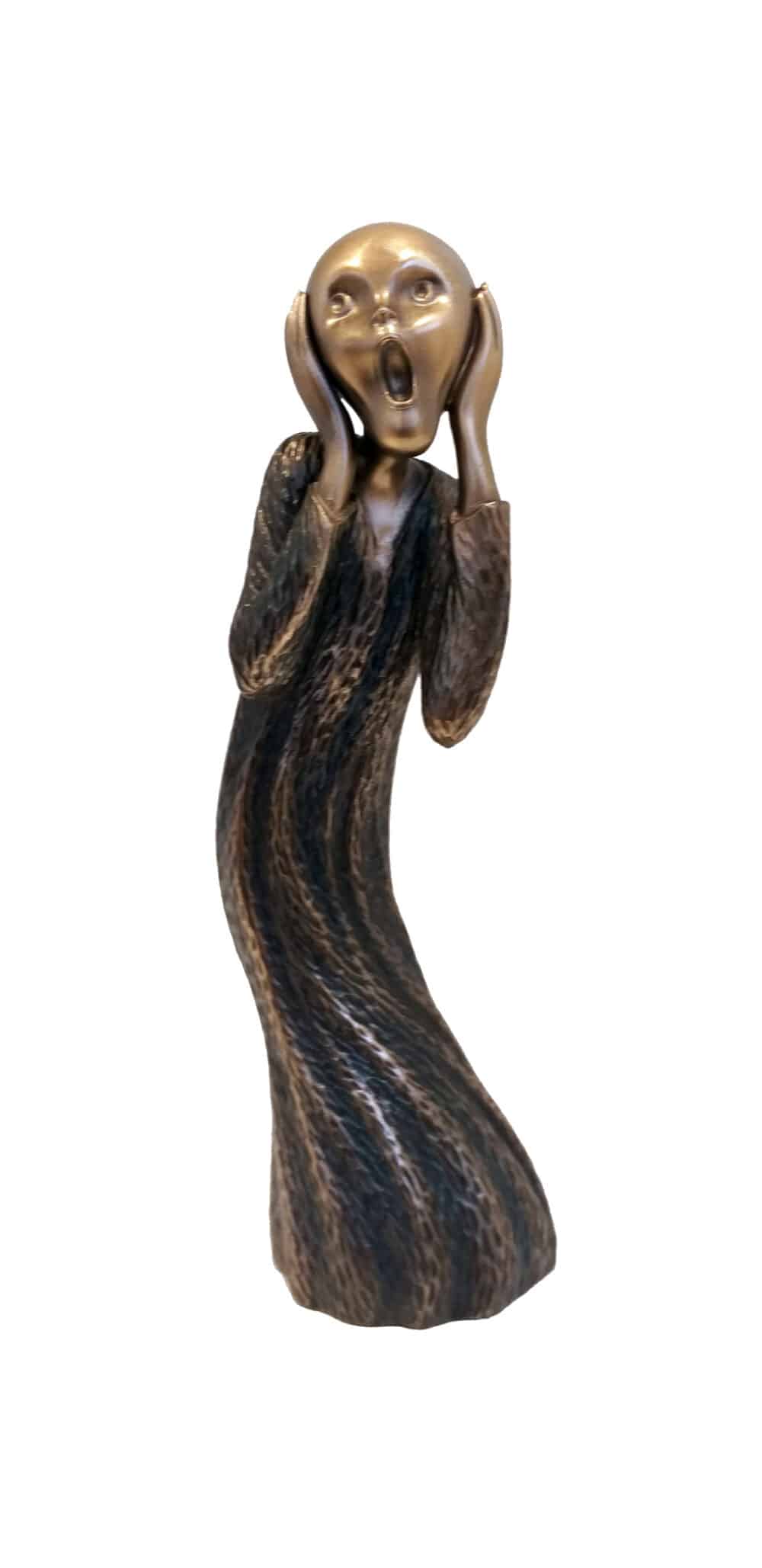 Statuette Inspirée de "Le Cri" - Reproduction en Résine Finition Bronze