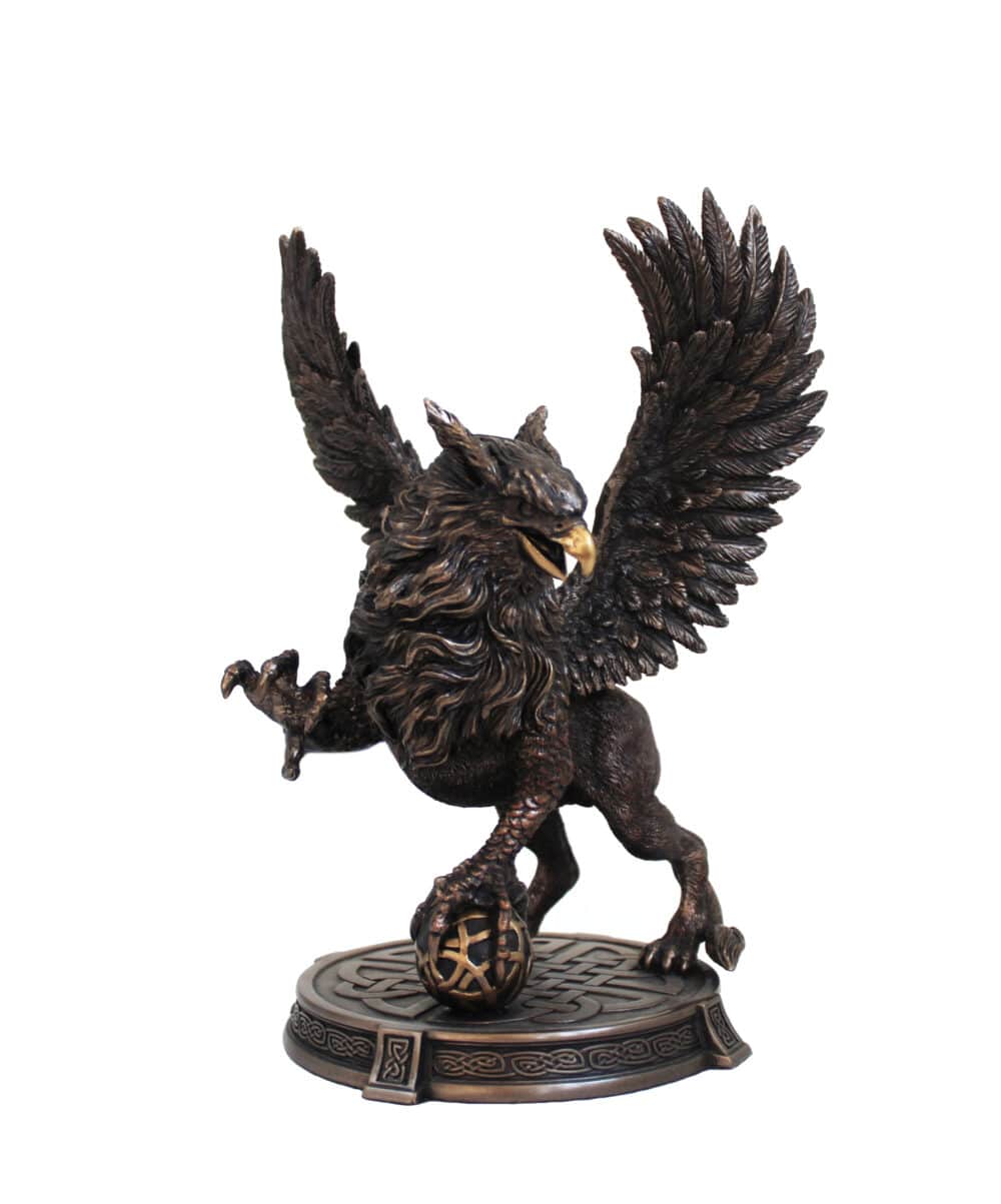 Statuette Gryphon Majestueux en Bronze - Sculpture Mythologique de Haute Qualité