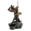 Statuette Saint Georges Terrassant le Dragon en Bronze - Sculpture Médiévale Description :